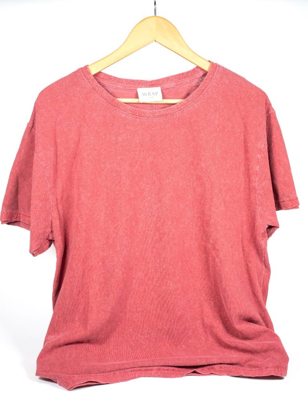Wrap London Hemp & Organic Cotton Boxy short sleeve T Shirt, size 12, red